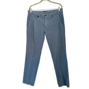 EM'S MASON'S Pants Size 36/31 Light Blue Pinstripes Cotton 4 Pockets